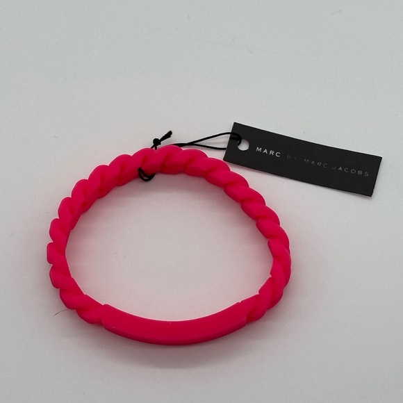 Marc By Marc Jacobs, Hot Pink/Yellow/Green Silicone Bracelet - Picture 4 of 7